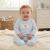 N14631: Baby Boys Smocked Velour All In One (0-9 Months)